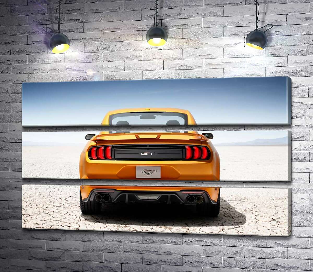 Модульная картина ArtPoster Желтый автомобиль Ford Mustang GT среди пустыни 130x75 см Модуль №13
Модульная картина ArtPoster Желтый автомобиль Ford Mustang GT среди пустыни 130x75 см Модуль №13