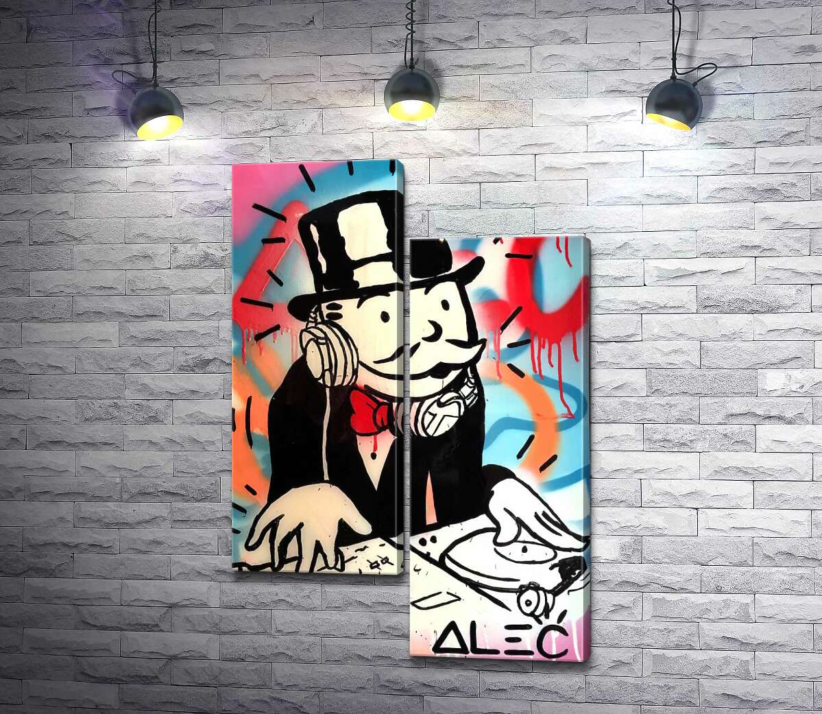 Модульная картина ArtPoster Диджей Монополи (DJ Monopoly) - Алек Монополи (Alec Monopoly) 100x153 см Модуль №5
Модульная картина ArtPoster Диджей Монополи (DJ Monopoly) - Алек Монополи (Alec Monopoly) 100x153 см Модуль №5