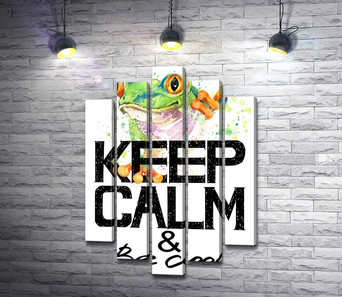 Модульная картина ArtPoster Древесная лягушка за надписью "keep calm and be cool" 100x148 см Модуль №26
Модульная картина ArtPoster Древесная лягушка за надписью "keep calm and be cool" 100x148 см Модуль №26