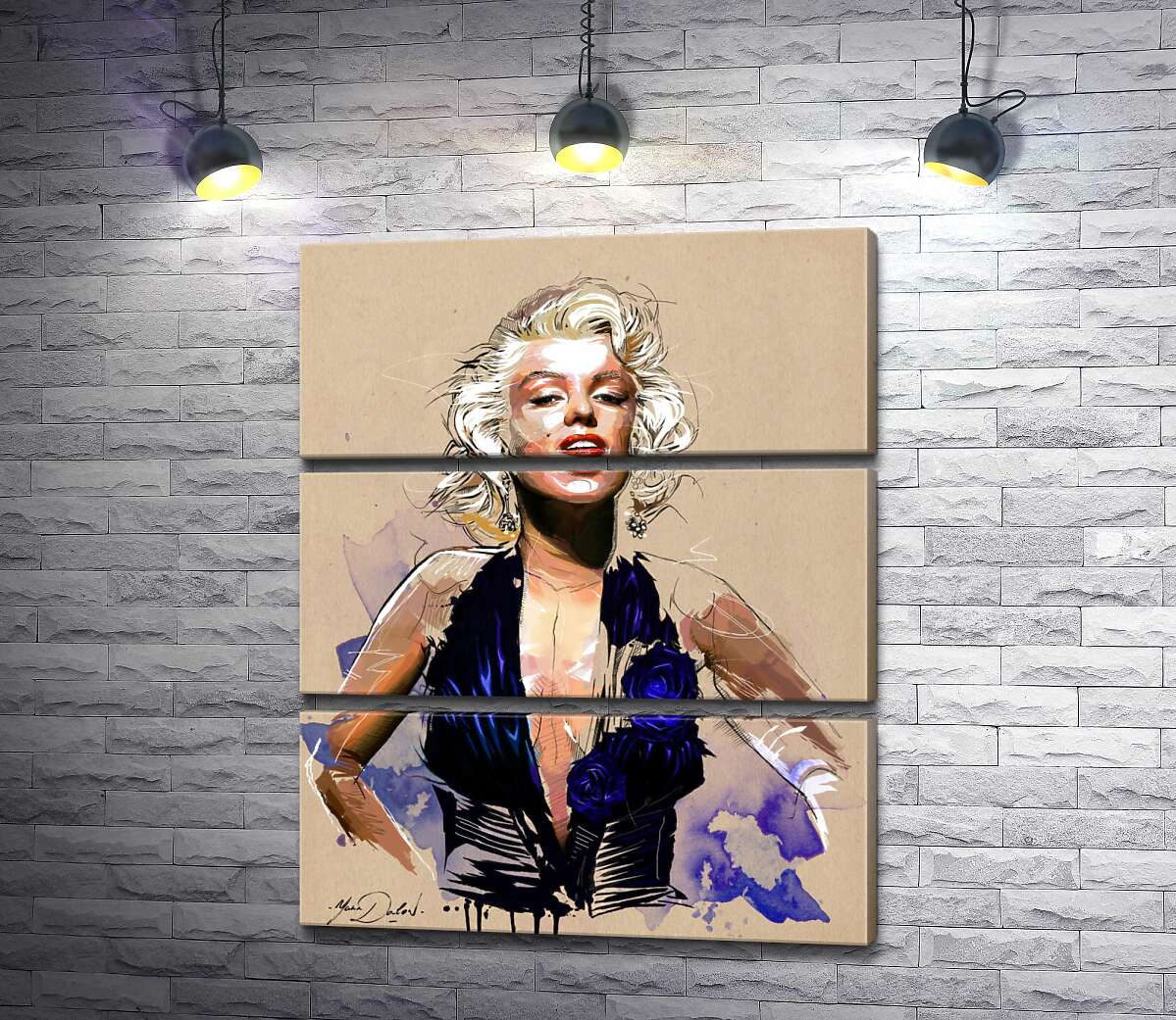 Модульная картина ArtPoster Вызывающий образ Мэрилин Монро (Marilyn Monroe) в открытом синем платье 50x63 см Модуль №13
Модульная картина ArtPoster Вызывающий образ Мэрилин Монро (Marilyn Monroe) в открытом синем платье 50x63 см Модуль №13