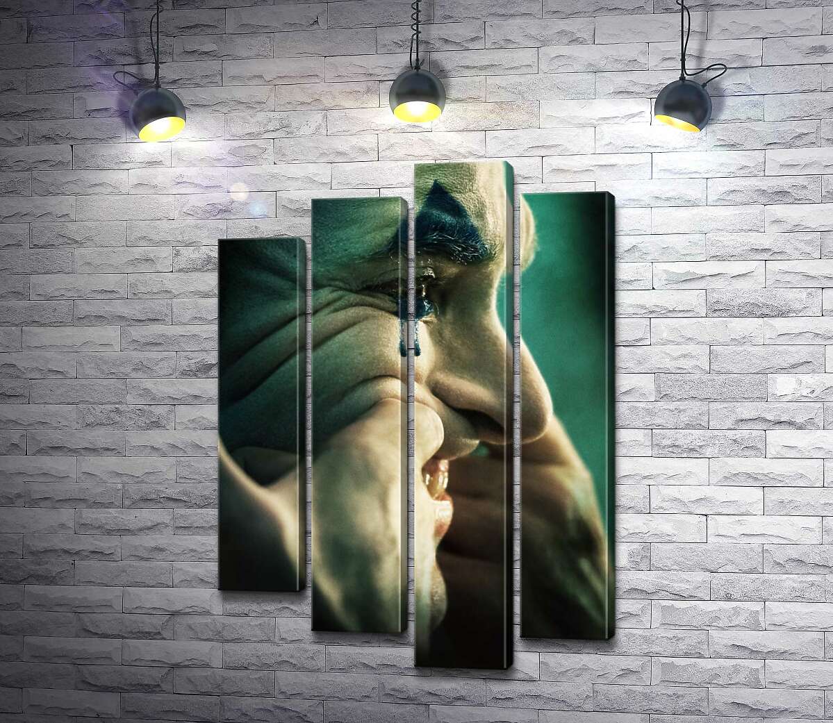 Модульная картина ArtPoster Джокер сквозь слезы натягивает улыбку на лицо 132x195 см Модуль №21
Модульная картина ArtPoster Джокер сквозь слезы натягивает улыбку на лицо 132x195 см Модуль №21