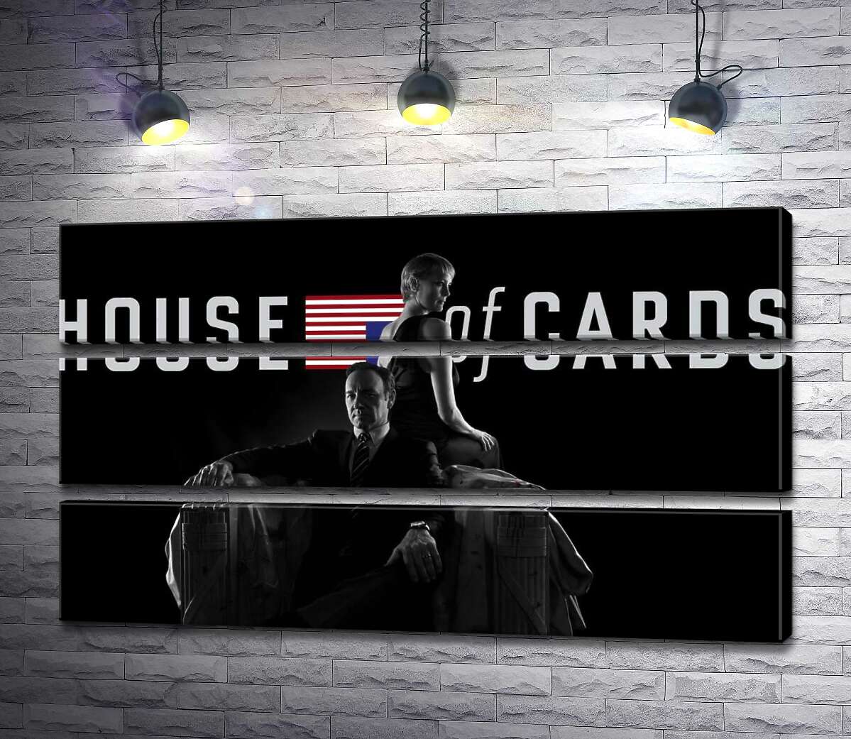 Модульная картина ArtPoster Главные герои – супруги, на постере к сериалу "Карточный дом" (House of cards) 130x75 см Модуль №13
Модульная картина ArtPoster Главные герои – супруги, на постере к сериалу "Карточный дом" (House of cards) 130x75 см Модуль №13