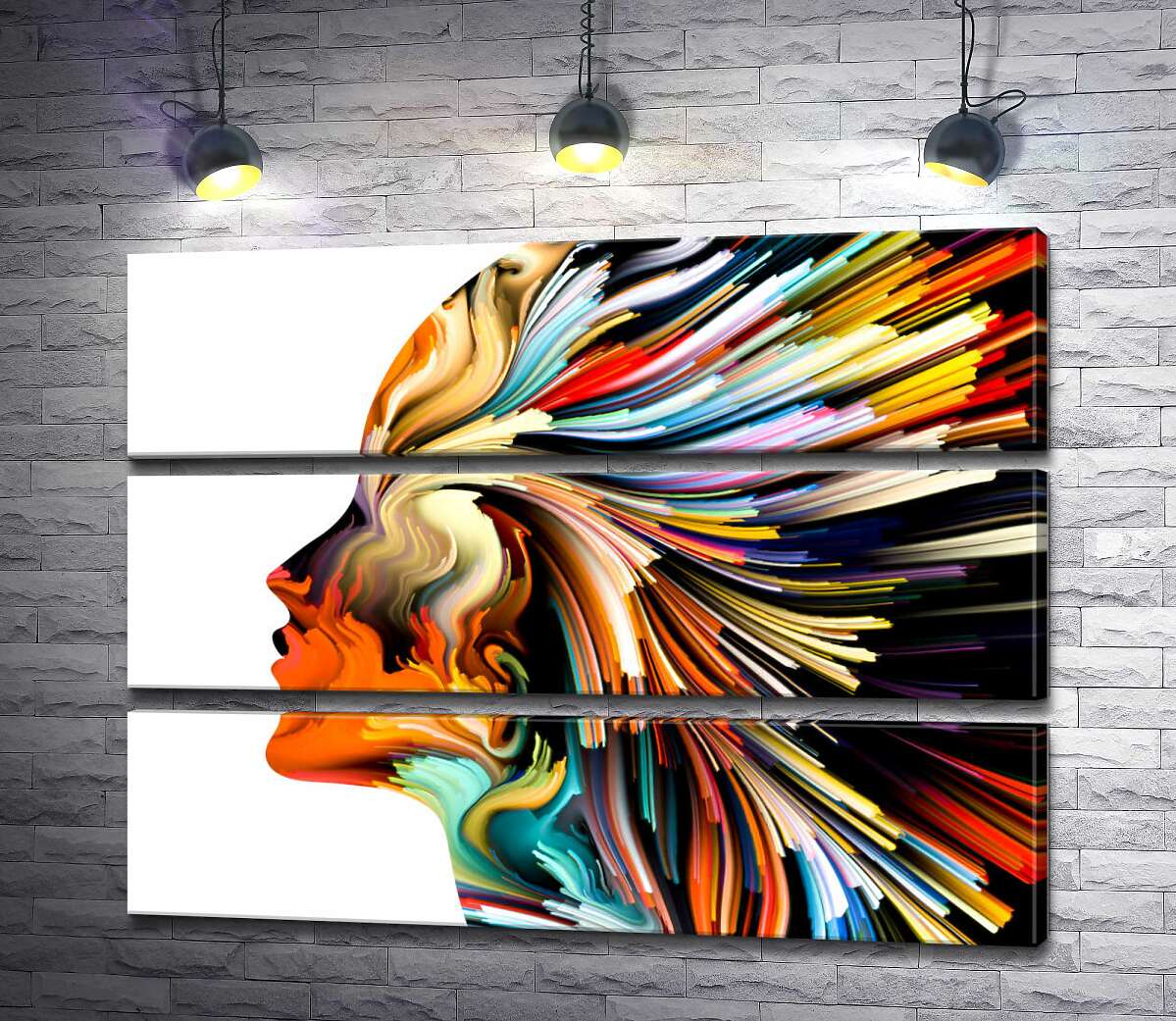 Модульная картина ArtPoster Изгибы лучей в профиле женщины 100x75 см Модуль №13
Модульная картина ArtPoster Изгибы лучей в профиле женщины 100x75 см Модуль №13