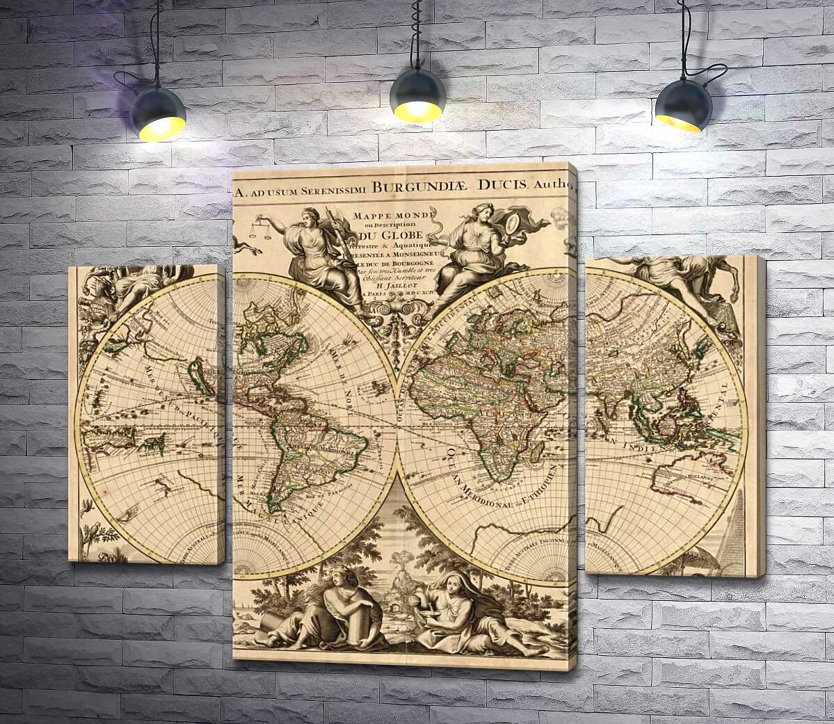 Модульная картина ArtPoster Карта полушарий Земли 1694 года, авторства французского картографа Юбера Жайо (Hubert Jaillot) 80x65 см Модуль №7
Модульная картина ArtPoster Карта полушарий Земли 1694 года, авторства французского картографа Юбера Жайо (Hubert Jaillot) 80x65 см Модуль №7