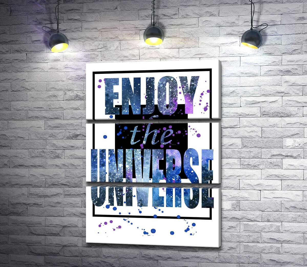 Модульная картина ArtPoster Космическая надпись в черной рамке "enjoy the universe" 100x138 см Модуль №13
Модульная картина ArtPoster Космическая надпись в черной рамке "enjoy the universe" 100x138 см Модуль №13