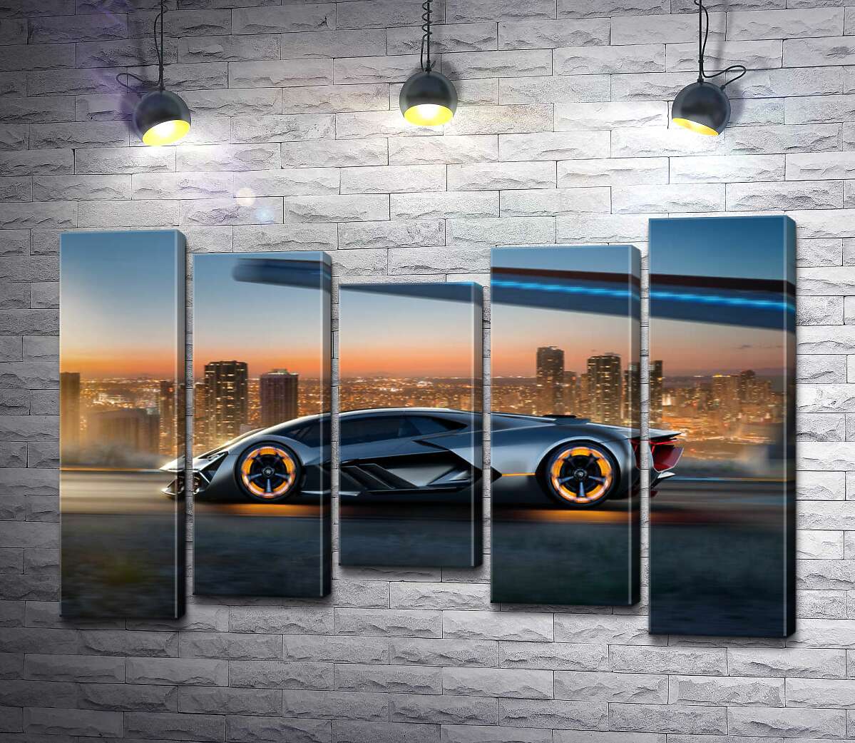 Модульная картина ArtPoster Инновационная модель электромобиля Ламборгини (Lamborghini Terzo Millennio) 130x86 см Модуль №28
Модульная картина ArtPoster Инновационная модель электромобиля Ламборгини (Lamborghini Terzo Millennio) 130x86 см Модуль №28
