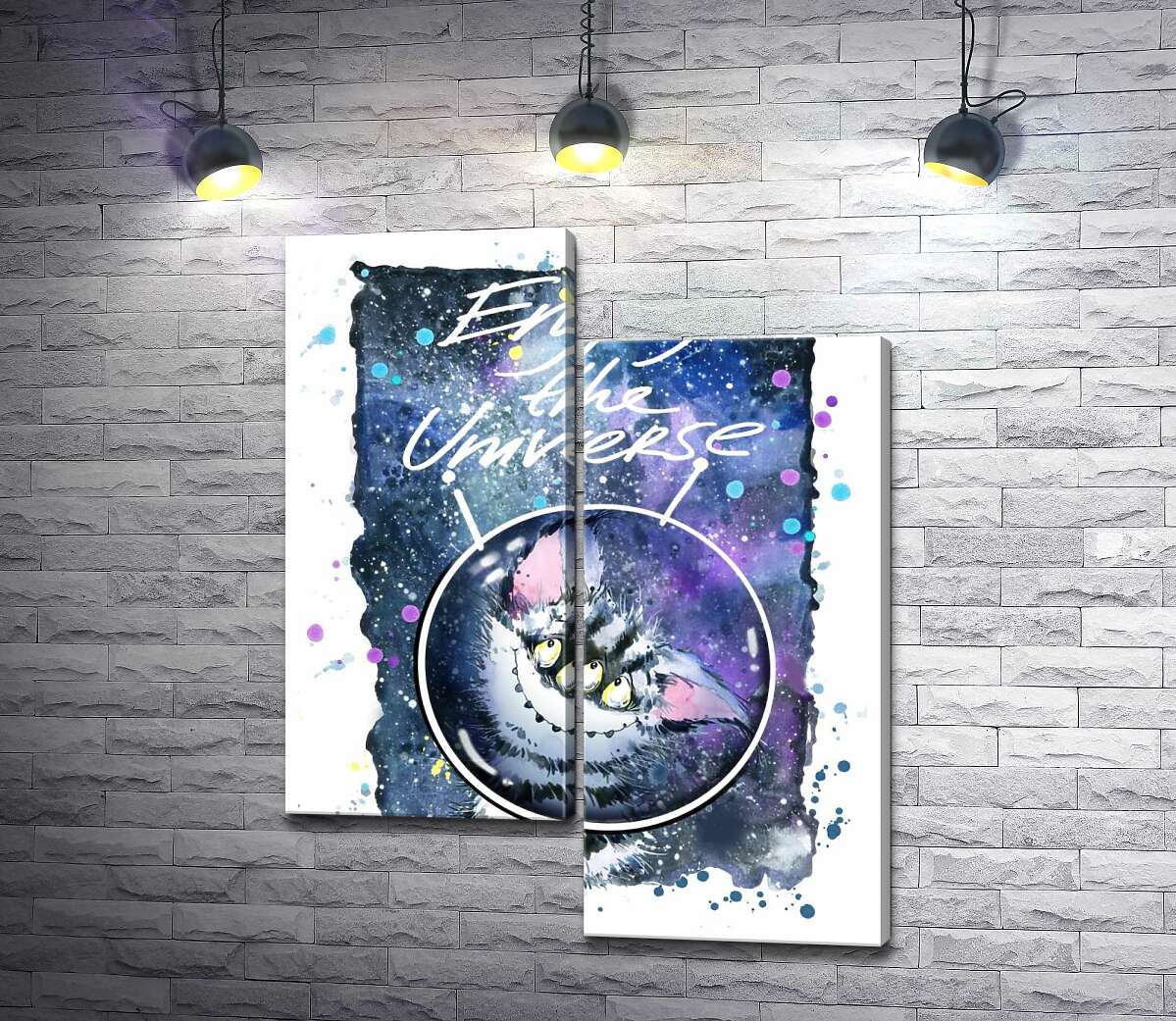 Модульная картина ArtPoster Застенчивый полосатый монстр в космосе с надписью "Enjoy the Universe" 50x65 см Модуль №5
Модульная картина ArtPoster Застенчивый полосатый монстр в космосе с надписью "Enjoy the Universe" 50x65 см Модуль №5
