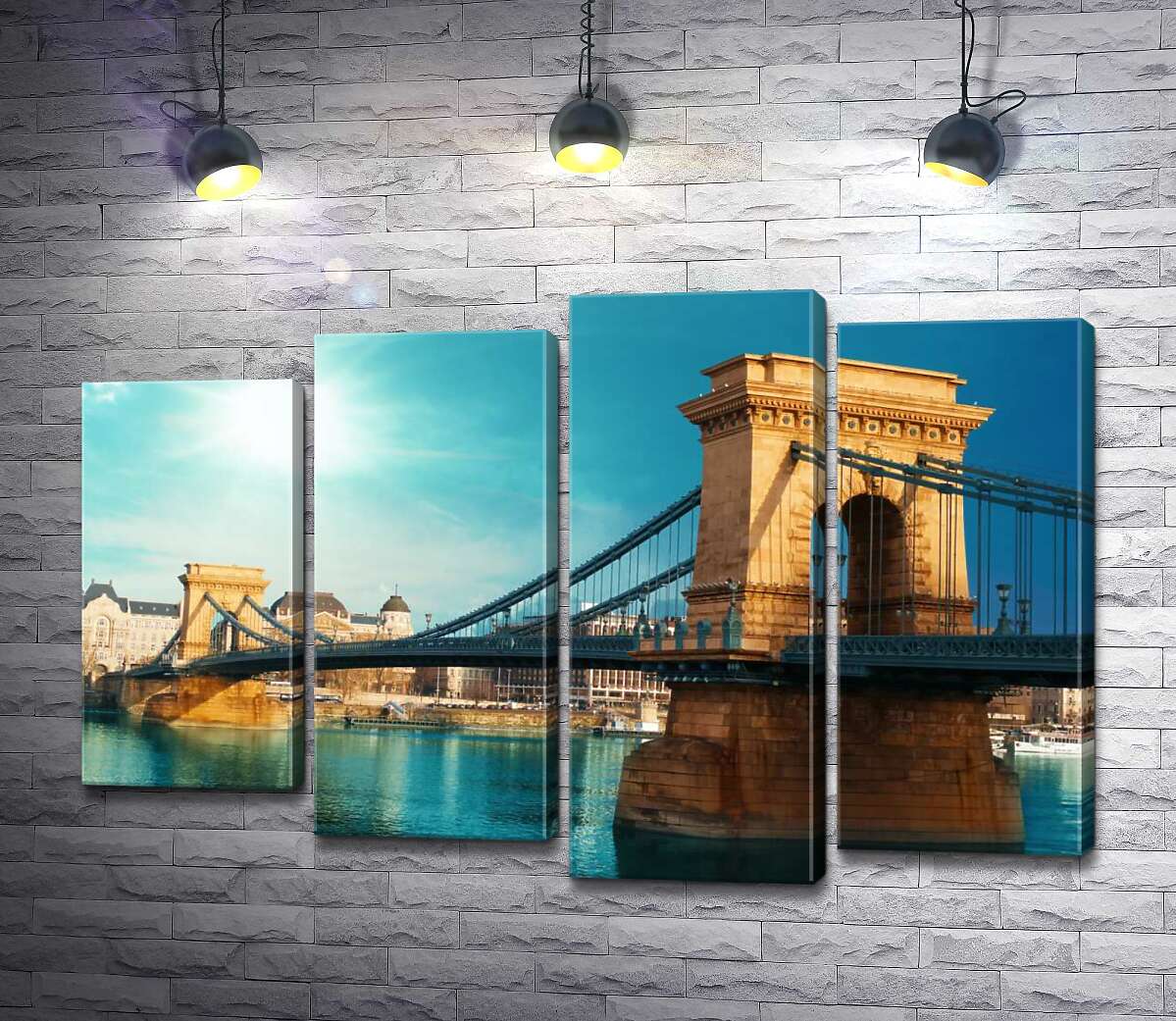 Модульная картина ArtPoster Классическая изысканность цепного моста Сечени (Széchenyi lánchíd) над глубоководным Дунаем 80x54 см Модуль №21
Модульная картина ArtPoster Классическая изысканность цепного моста Сечени (Széchenyi lánchíd) над глубоководным Дунаем 80x54 см Модуль №21