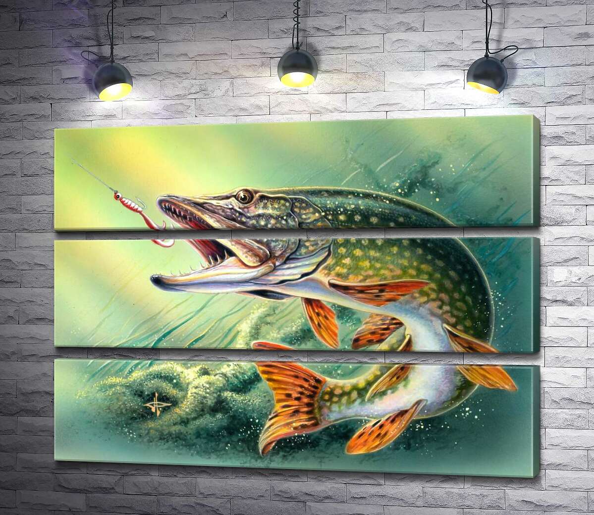 Модульная картина ArtPoster За мгновение до клева: щука проглатывает крючок 100x72 см Модуль №13
Модульная картина ArtPoster За мгновение до клева: щука проглатывает крючок 100x72 см Модуль №13