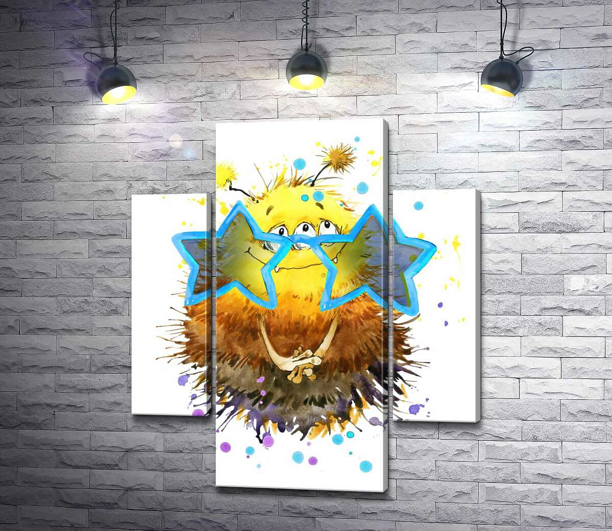 Модульная картина ArtPoster Застенчивый желтый монстр выглядывет через звездные очки 80x95 см Модуль №7
Модульная картина ArtPoster Застенчивый желтый монстр выглядывет через звездные очки 80x95 см Модуль №7