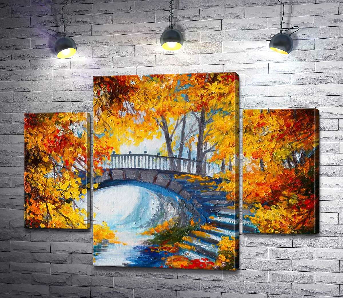Модульная картина ArtPoster Золотистая арка из осенних деревьев открывает вид на каменный мостик 80x60 см Модуль №7
Модульная картина ArtPoster Золотистая арка из осенних деревьев открывает вид на каменный мостик 80x60 см Модуль №7