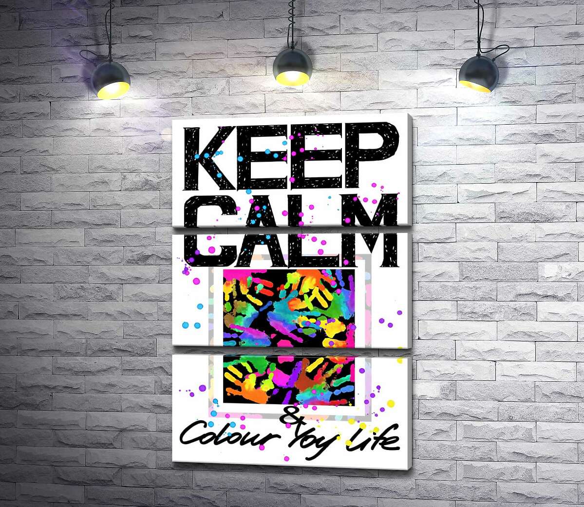 Модульная картина ArtPoster Картина с ладоней среди надписи "keep calm and colour your life" 130x192 см Модуль №13
Модульная картина ArtPoster Картина с ладоней среди надписи "keep calm and colour your life" 130x192 см Модуль №13