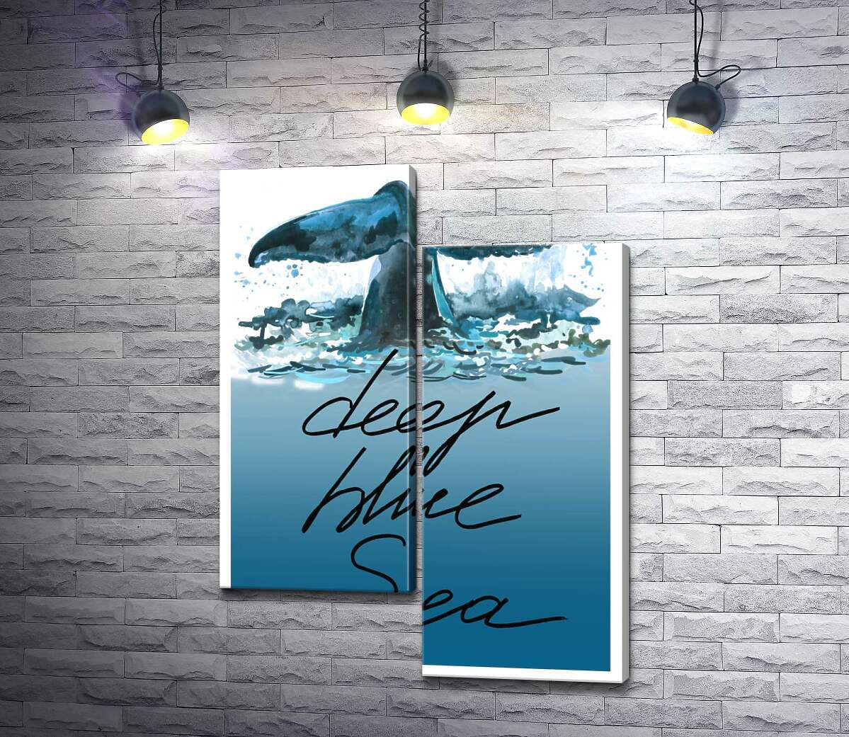 Модульная картина ArtPoster Кит ныряет в голубые воды океана с надписью "deep blue sea" 50x69 см Модуль №5
Модульная картина ArtPoster Кит ныряет в голубые воды океана с надписью "deep blue sea" 50x69 см Модуль №5