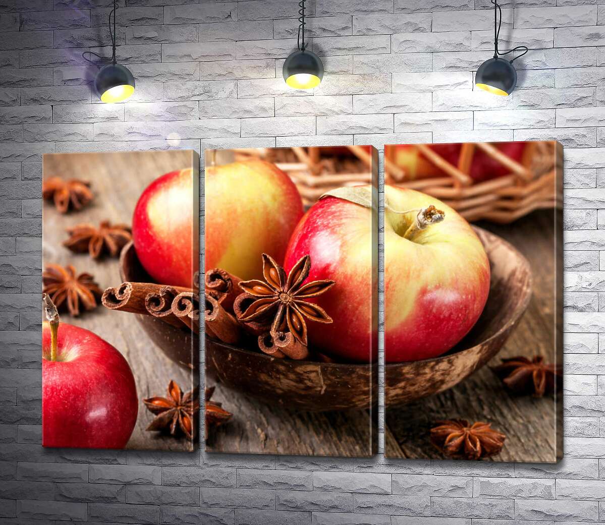 Модульная картина ArtPoster Запахи осени: краснобокие яблоки с корицей и бадьяном 102x67 см Модуль №11
Модульная картина ArtPoster Запахи осени: краснобокие яблоки с корицей и бадьяном 102x67 см Модуль №11