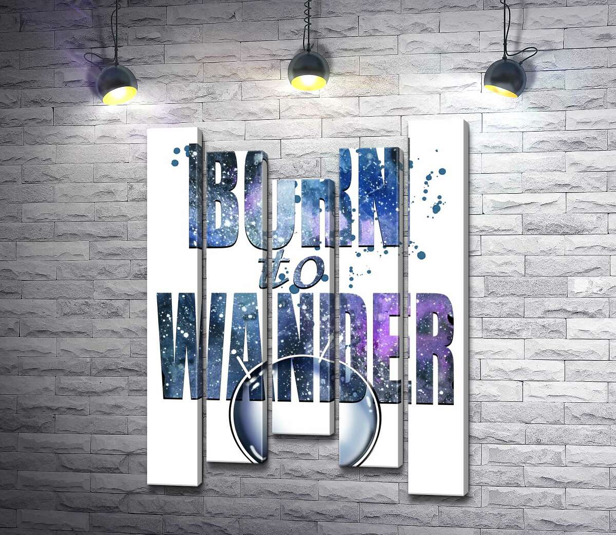 Модульная картина ArtPoster Космическая надпись "born to wander" 100x137 см Модуль №28
Модульная картина ArtPoster Космическая надпись "born to wander" 100x137 см Модуль №28