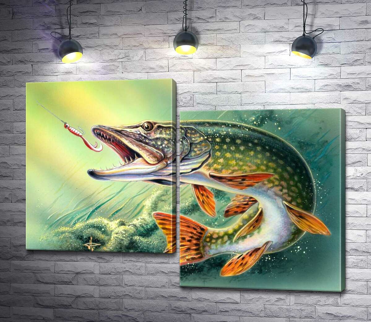 Модульная картина ArtPoster За мгновение до клева: щука проглатывает крючок 130x94 см Модуль №5
Модульная картина ArtPoster За мгновение до клева: щука проглатывает крючок 130x94 см Модуль №5