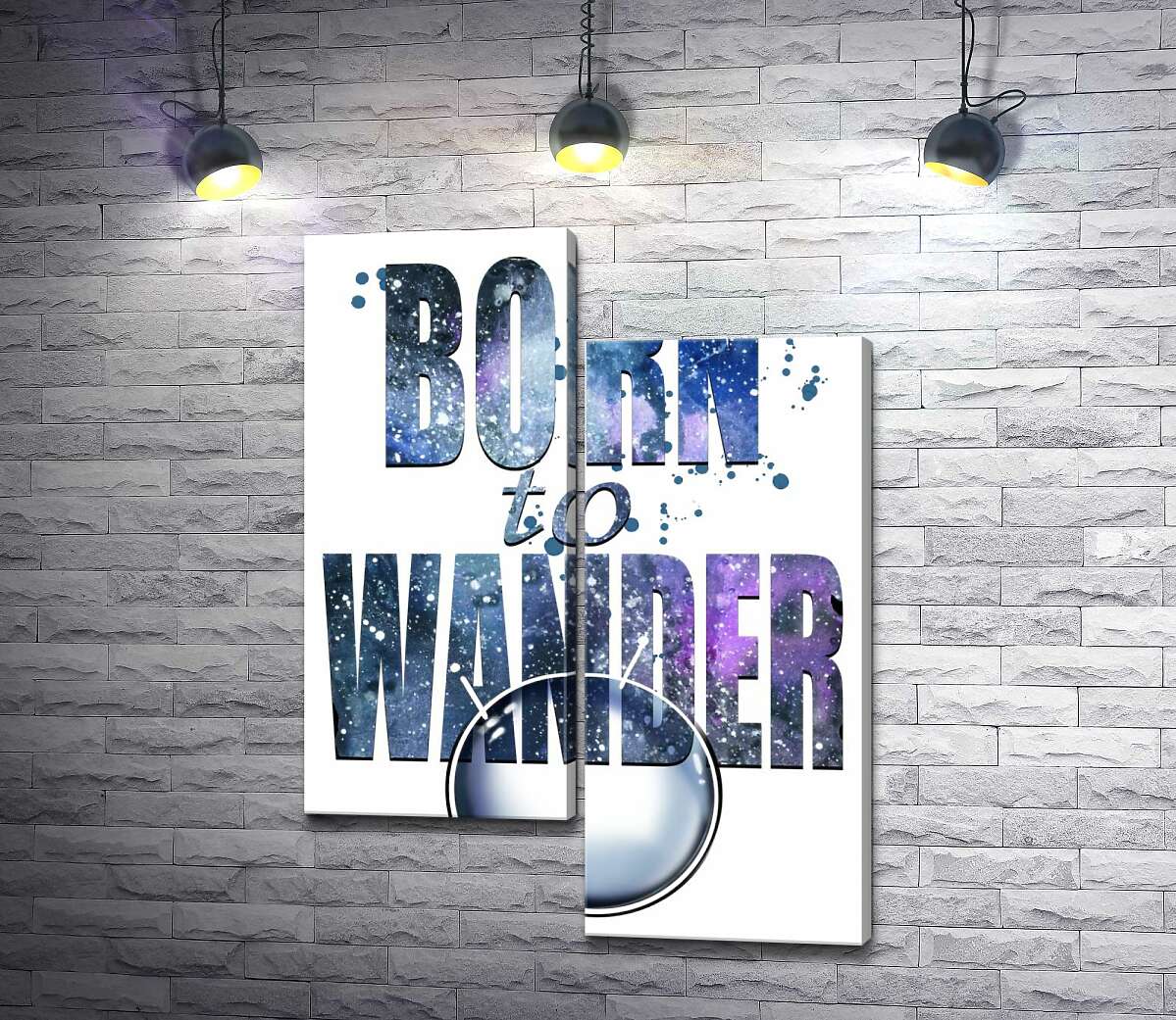 Модульная картина ArtPoster Космическая надпись "born to wander" 130x178 см Модуль №5
Модульная картина ArtPoster Космическая надпись "born to wander" 130x178 см Модуль №5