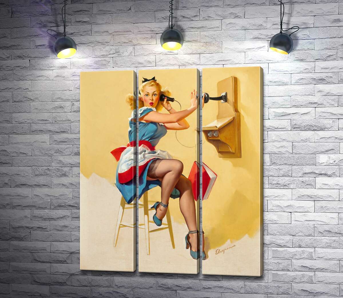Модульная картина ArtPoster Застукали: милая официантка разговаривает по телефону 60x75 см Модуль №11
Модульная картина ArtPoster Застукали: милая официантка разговаривает по телефону 60x75 см Модуль №11
