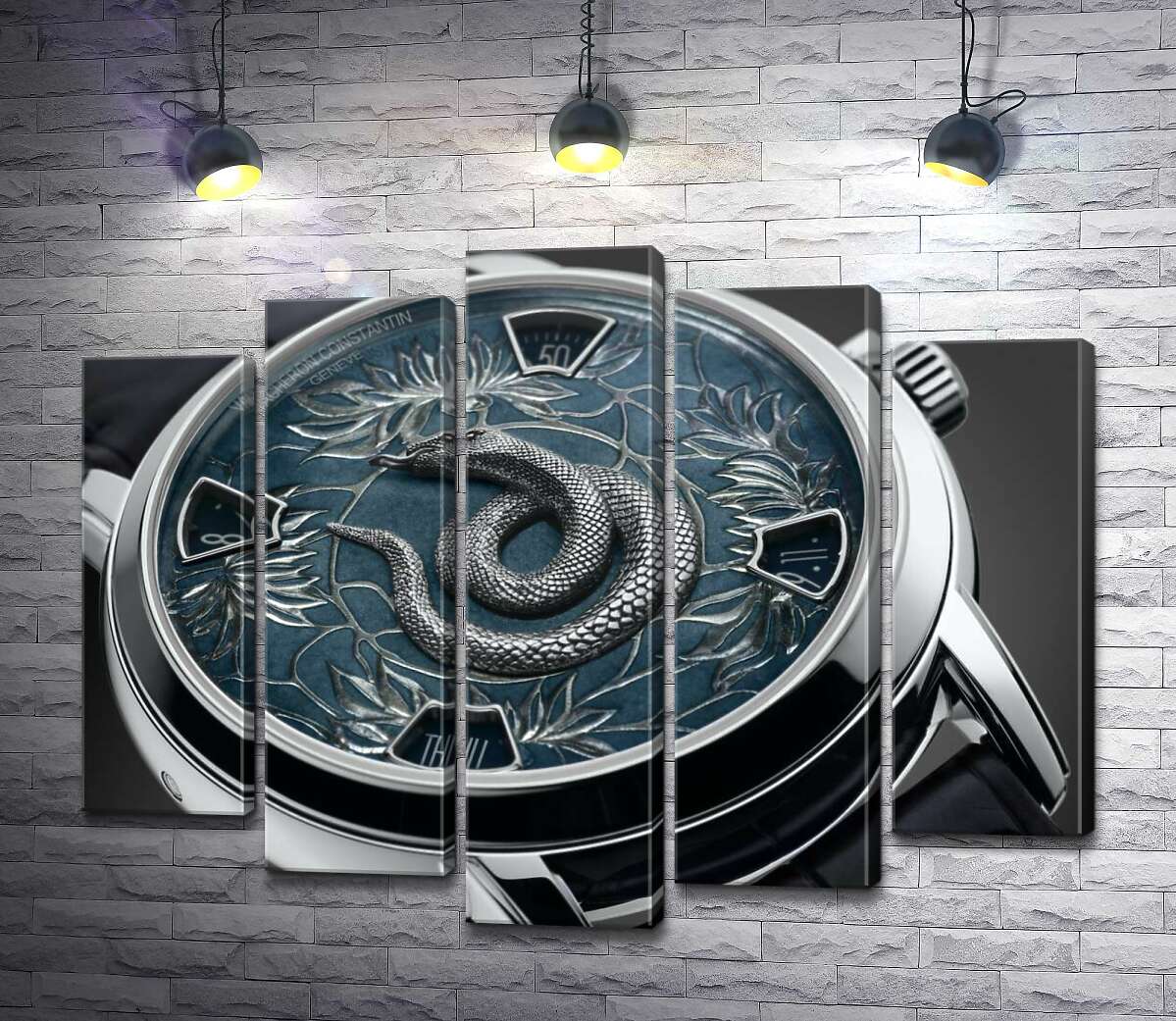 Модульная картина ArtPoster Зодиакальная змея на часах швейцарского бренда Vacheron Constantin 100x81 см Модуль №26
Модульная картина ArtPoster Зодиакальная змея на часах швейцарского бренда Vacheron Constantin 100x81 см Модуль №26