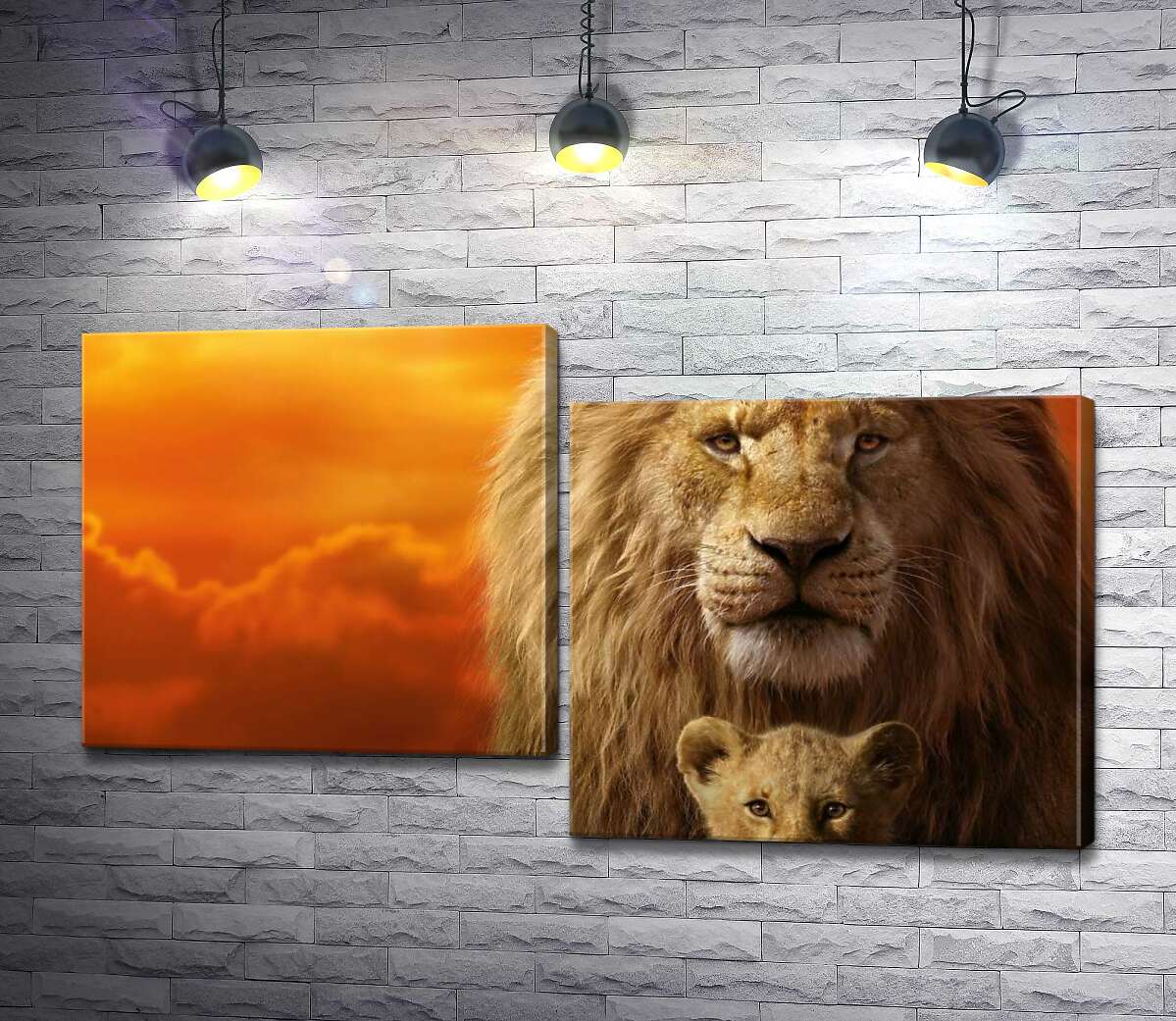 Модульная картина ArtPoster Король-лев, Муфаса, и его сын, Симба, на постере к фильму "Король-лев" (The Lion King) 130x74 см Модуль №5
Модульная картина ArtPoster Король-лев, Муфаса, и его сын, Симба, на постере к фильму "Король-лев" (The Lion King) 130x74 см Модуль №5