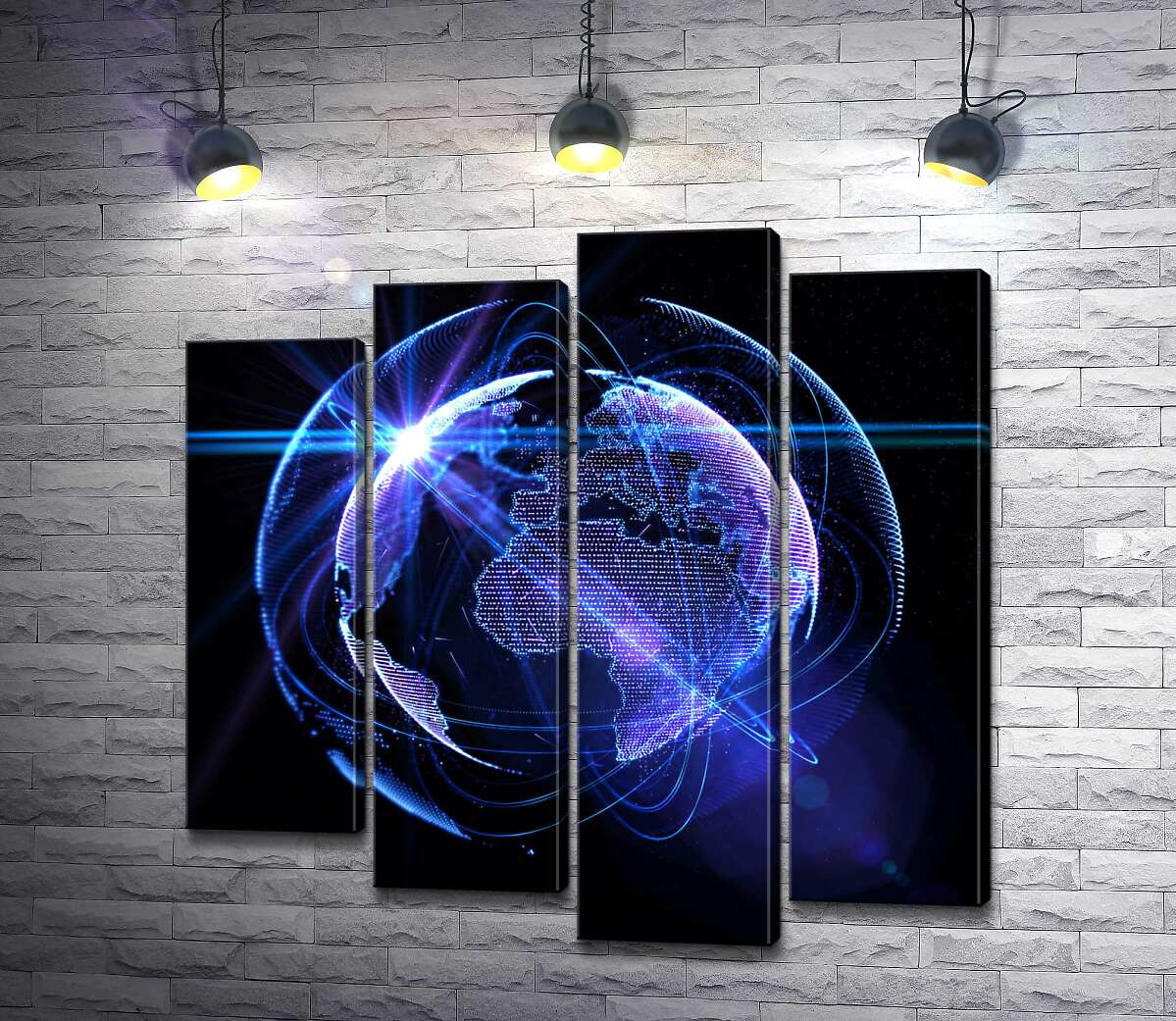 Модульная картина ArtPoster Информационные потоки покрыли планету Земля 100x101 см Модуль №21
Модульная картина ArtPoster Информационные потоки покрыли планету Земля 100x101 см Модуль №21
