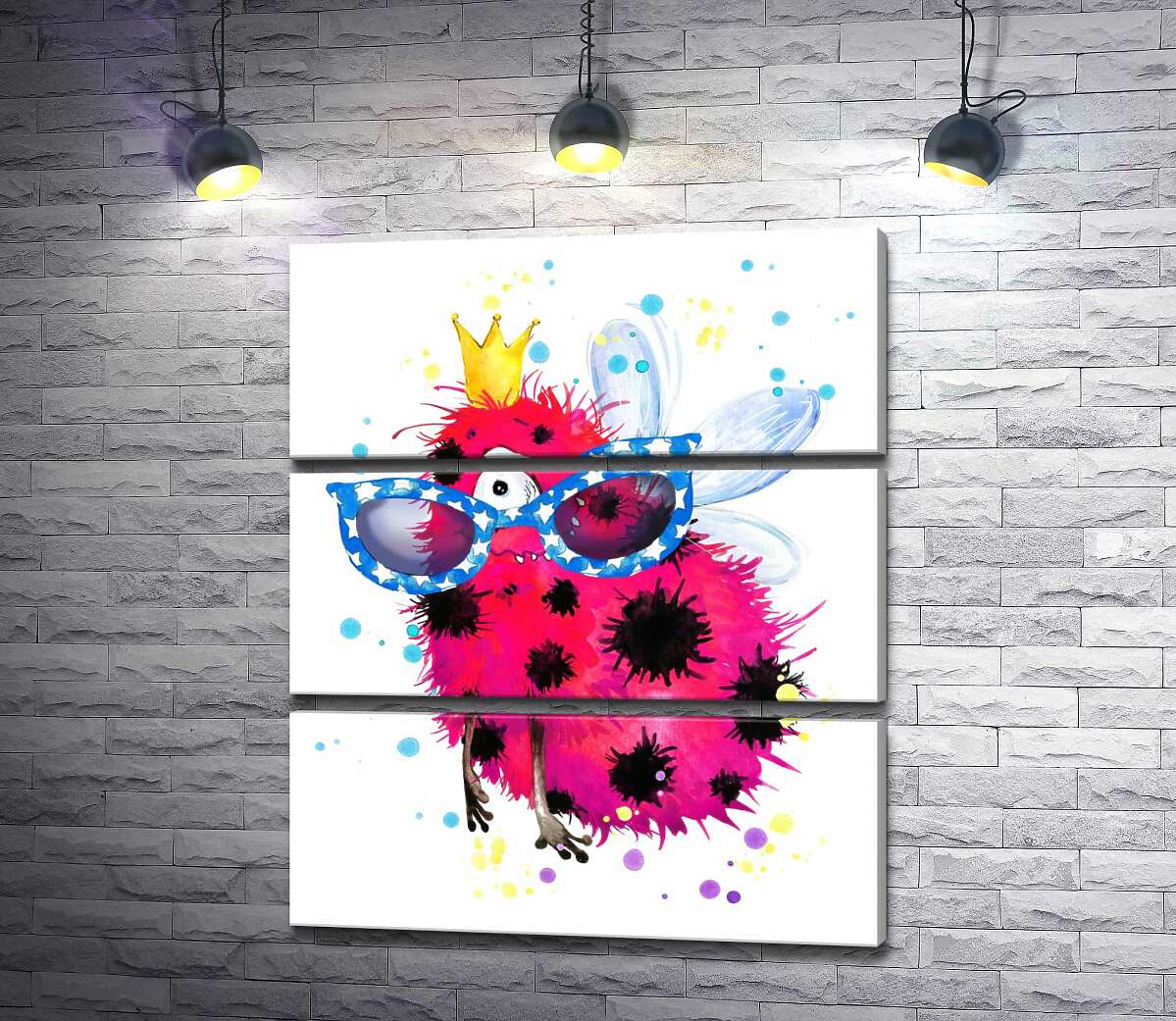 Модульная картина ArtPoster Крылатый красный монстр с короной и очками 100x120 см Модуль №13
Модульная картина ArtPoster Крылатый красный монстр с короной и очками 100x120 см Модуль №13