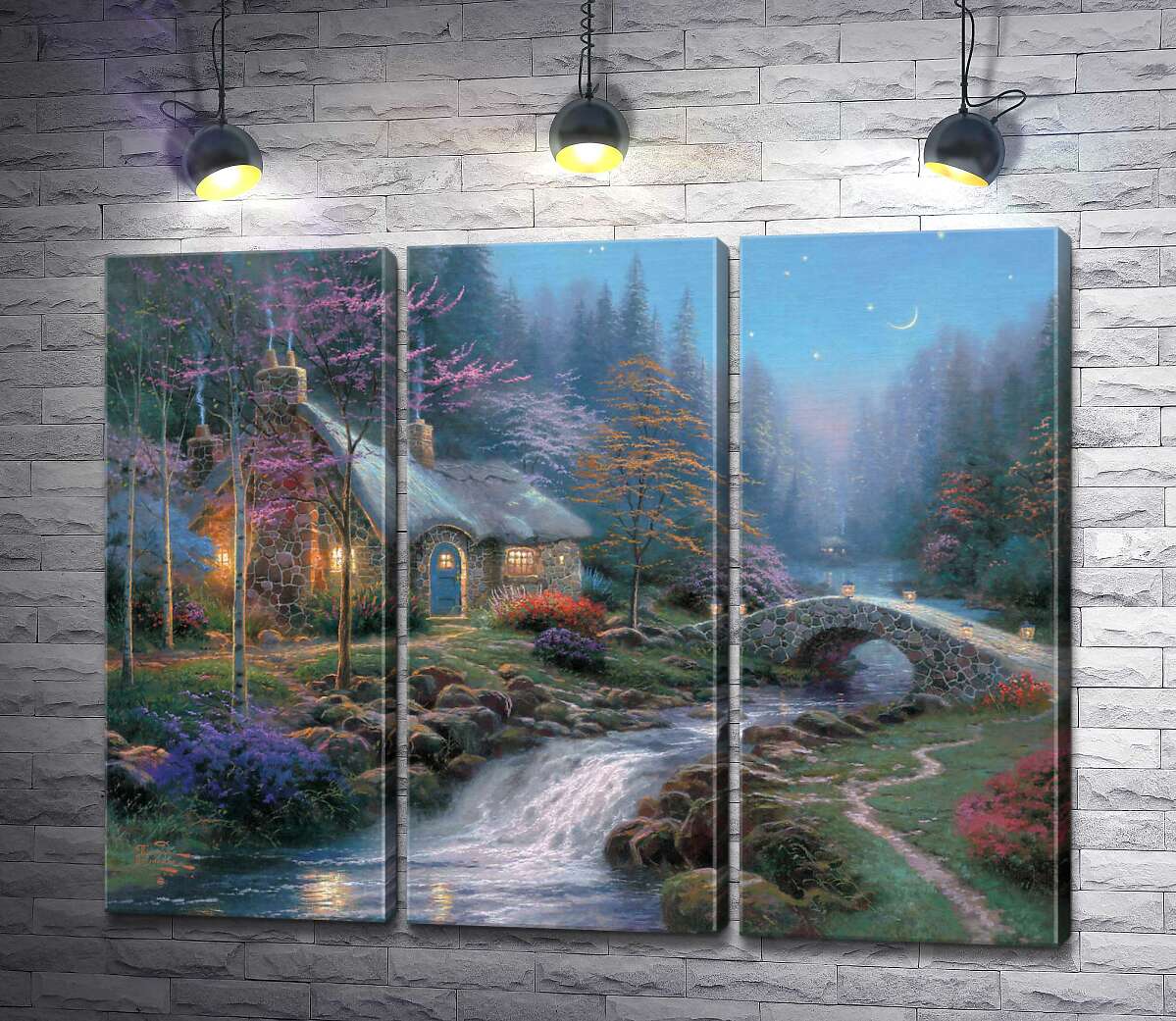 Модульная картина ArtPoster Коттедж в сумерках (Twilight cottage) - Томас Кинкейд (Thomas Kinkade) 102x80 см Модуль №11
Модульная картина ArtPoster Коттедж в сумерках (Twilight cottage) - Томас Кинкейд (Thomas Kinkade) 102x80 см Модуль №11