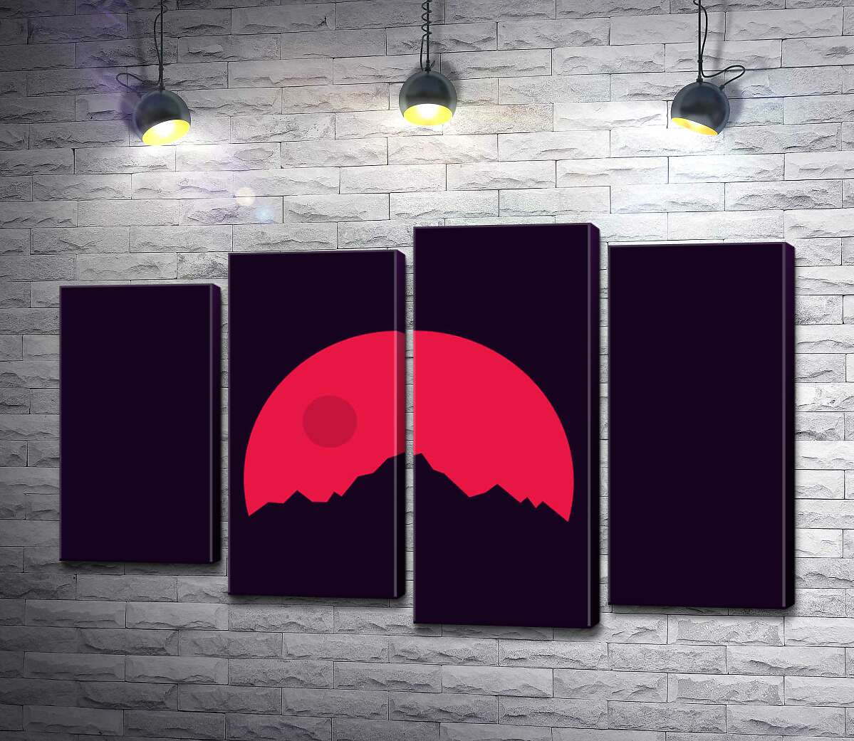 Модульная картина ArtPoster Красный круг солнца взошел над острыми шпилями гор 100x65 см Модуль №21
Модульная картина ArtPoster Красный круг солнца взошел над острыми шпилями гор 100x65 см Модуль №21