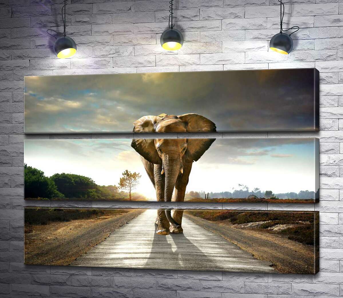 Модульная картина ArtPoster Массивная фигура следующего по дороге слона 100x69 см Модуль №13
Модульная картина ArtPoster Массивная фигура следующего по дороге слона 100x69 см Модуль №13