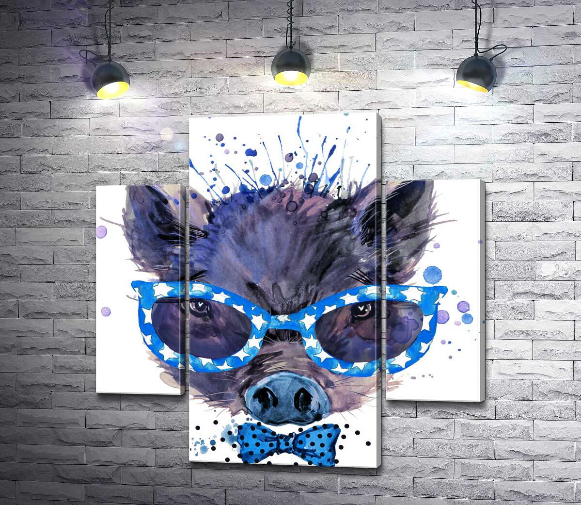 Модульная картина ArtPoster Модный кабанчик в звездных очках и синем галстуке-бабочке 100x100 см Модуль №7
Модульная картина ArtPoster Модный кабанчик в звездных очках и синем галстуке-бабочке 100x100 см Модуль №7