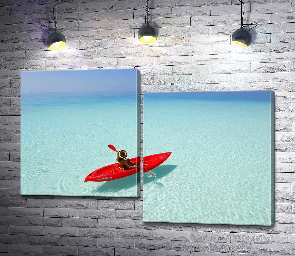 Модульная картина ArtPoster Красная лодка каяк плывет по прозрачной морской бирюзе 100x68 см Модуль №5
Модульная картина ArtPoster Красная лодка каяк плывет по прозрачной морской бирюзе 100x68 см Модуль №5