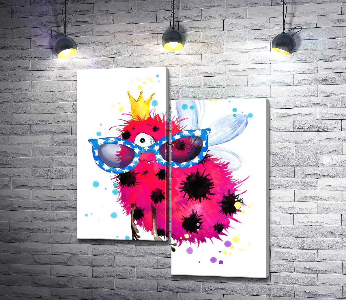 Модульная картина ArtPoster Крылатый красный монстр с короной и очками 130x155 см Модуль №5
Модульная картина ArtPoster Крылатый красный монстр с короной и очками 130x155 см Модуль №5
