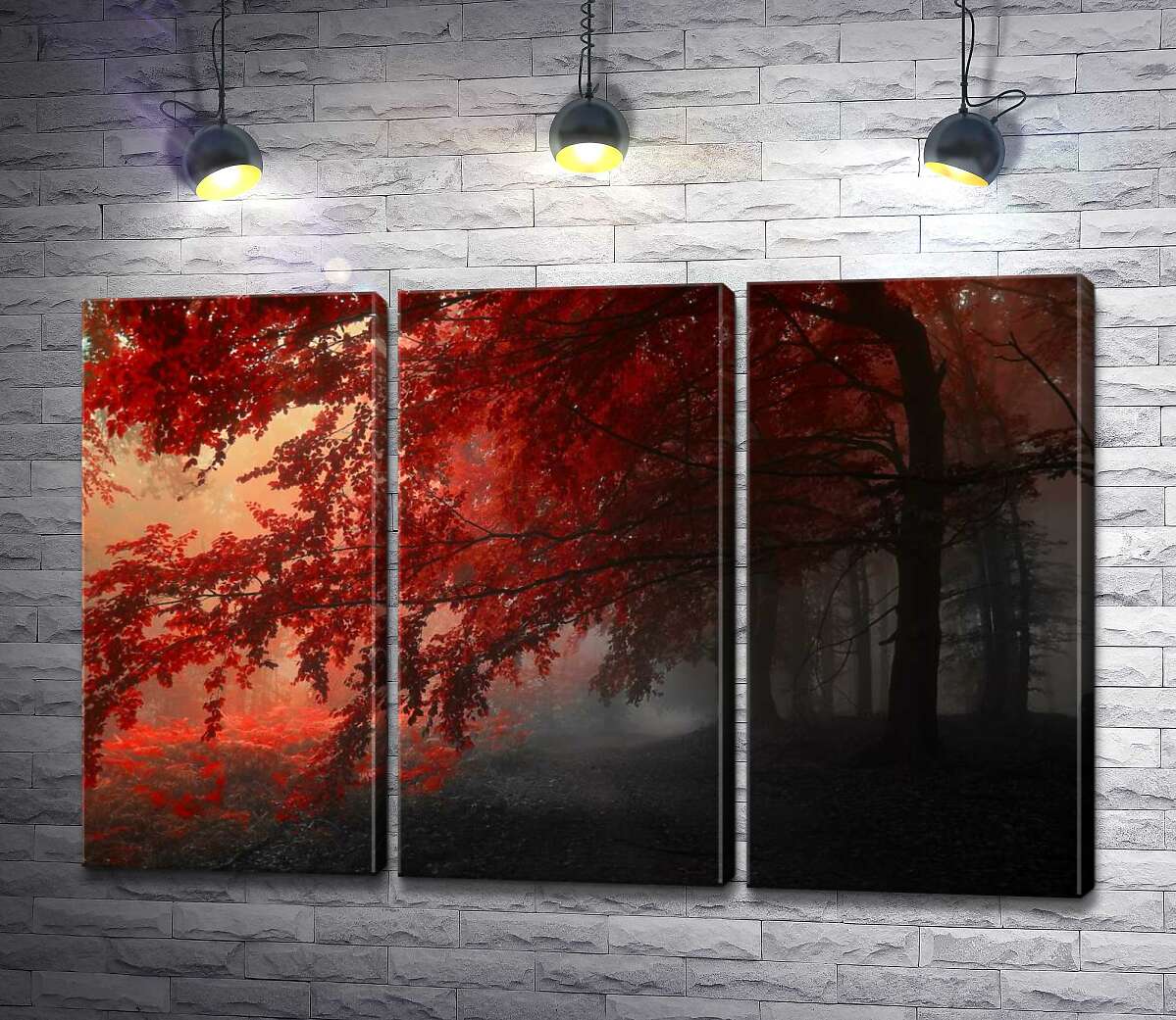 Модульная картина ArtPoster Красные кроны деревьев в тени осеннего леса 132x86 см Модуль №11
Модульная картина ArtPoster Красные кроны деревьев в тени осеннего леса 132x86 см Модуль №11