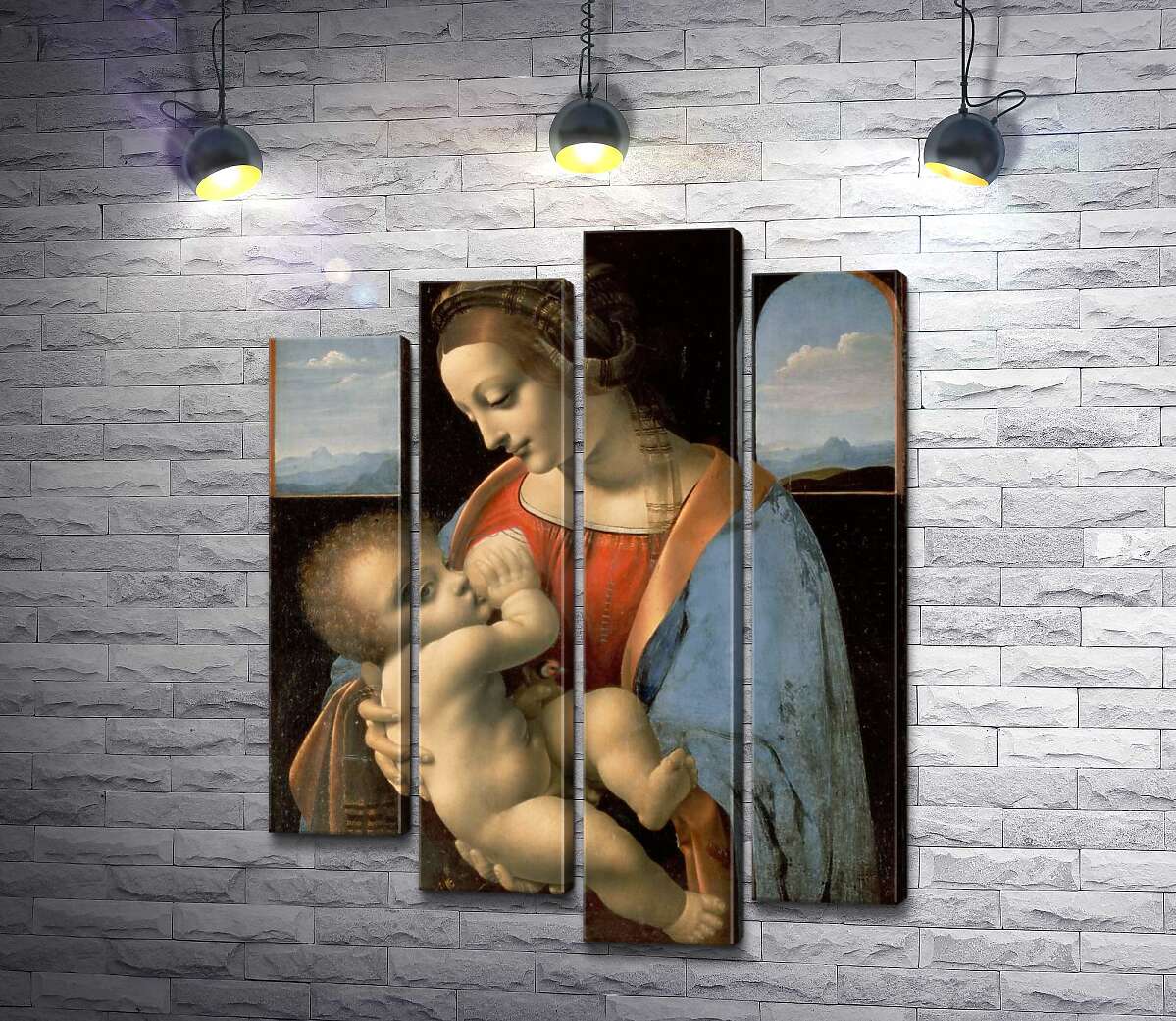 Модульная картина ArtPoster Мадонна Литта (Madonna Litta) – Леонардо да Винчи (Leonardo da Vinci) 132x169 см Модуль №21
Модульная картина ArtPoster Мадонна Литта (Madonna Litta) – Леонардо да Винчи (Leonardo da Vinci) 132x169 см Модуль №21