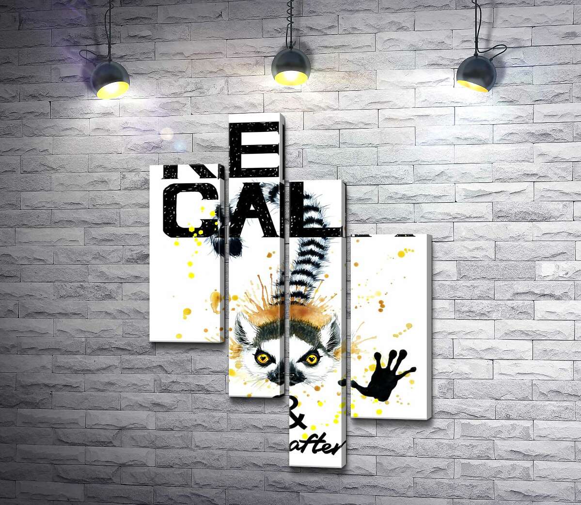 Модульная картина ArtPoster Лемур тянет лапы вперед под надписью "keep calm and don't eat after 6 p.m." 100x147 см Модуль №20
Модульная картина ArtPoster Лемур тянет лапы вперед под надписью "keep calm and don't eat after 6 p.m." 100x147 см Модуль №20