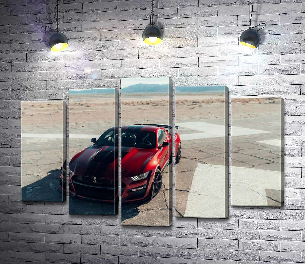 Модульная картина ArtPoster Красный Ford Mustang Shelby GT500 на пустынной трассе 130x88 см Модуль №26
Модульная картина ArtPoster Красный Ford Mustang Shelby GT500 на пустынной трассе 130x88 см Модуль №26
