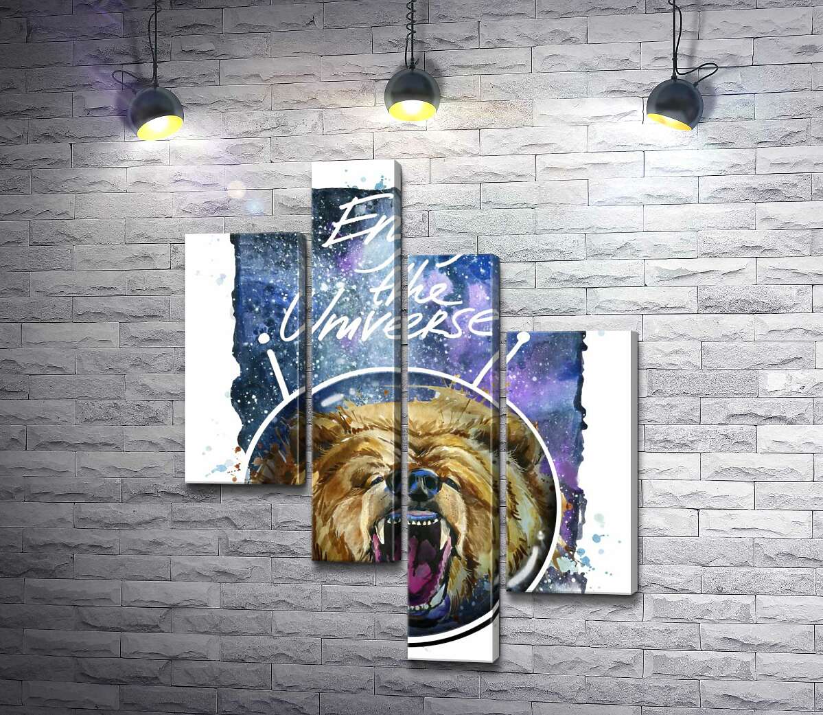 Модульная картина ArtPoster Медведь в шлеме космонавта с надписью "Enjoy the Universe" 100x129 см Модуль №20
Модульная картина ArtPoster Медведь в шлеме космонавта с надписью "Enjoy the Universe" 100x129 см Модуль №20