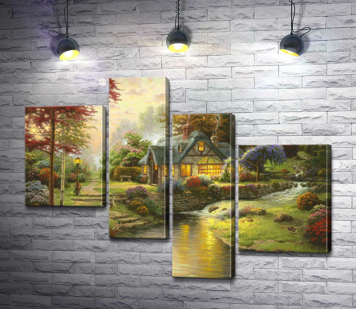 Модульная картина ArtPoster Коттедж у спокойной воды (Stillwater Cottage) - Томас Кинкейд (Thomas Kinkade) 130x99 см Модуль №20
Модульная картина ArtPoster Коттедж у спокойной воды (Stillwater Cottage) - Томас Кинкейд (Thomas Kinkade) 130x99 см Модуль №20