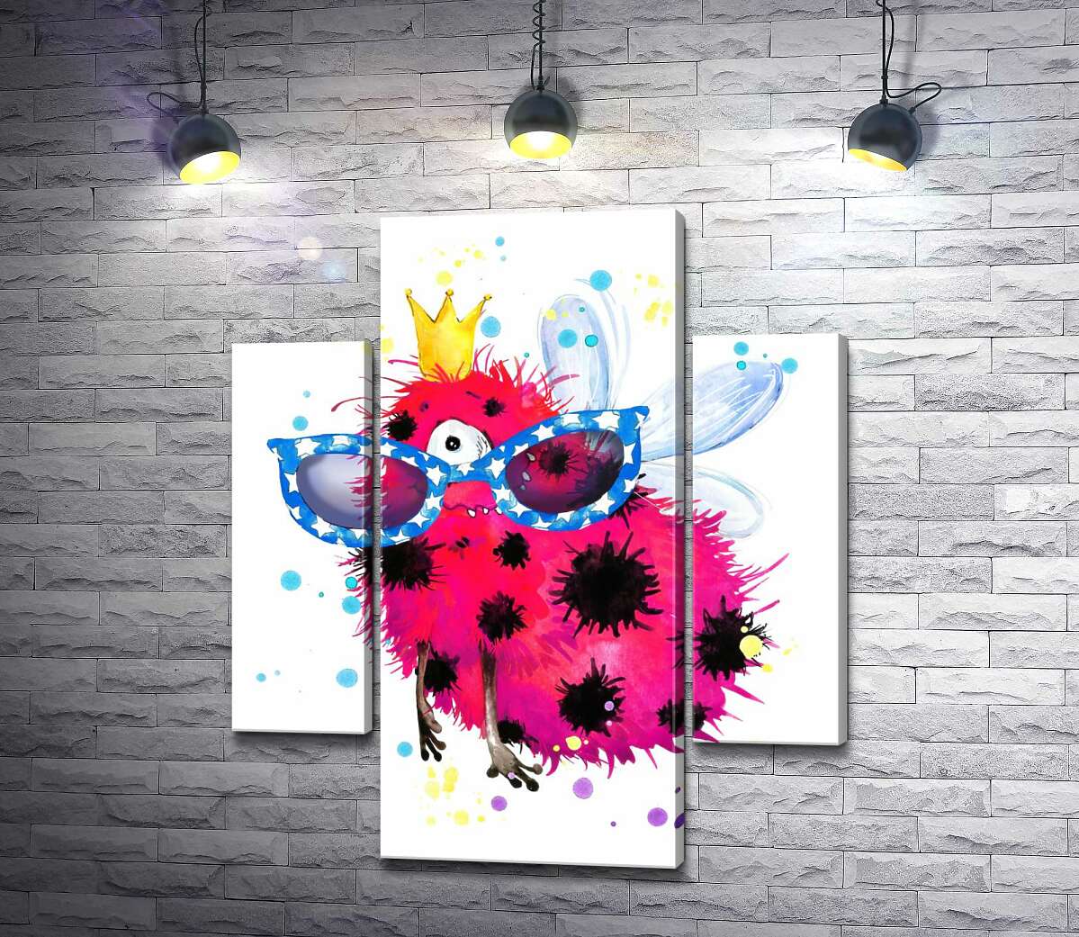 Модульная картина ArtPoster Крылатый красный монстр с короной и очками 100x119 см Модуль №7
Модульная картина ArtPoster Крылатый красный монстр с короной и очками 100x119 см Модуль №7