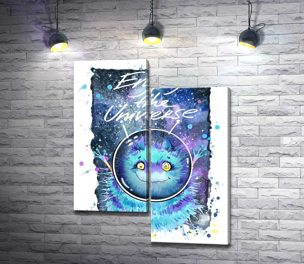 Модульная картина ArtPoster Монстр с голубой шерстью летает в космосе с надписью "Enjoy the Universe" 130x167 см Модуль №5
Модульная картина ArtPoster Монстр с голубой шерстью летает в космосе с надписью "Enjoy the Universe" 130x167 см Модуль №5