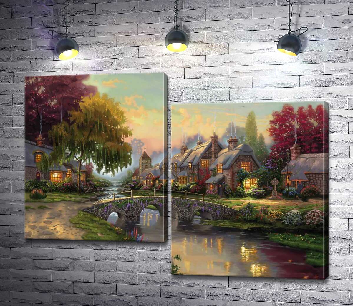 Модульная картина ArtPoster Мост из брусчатки (Cobblestone Bridge) – Томас Кинкейд (Thomas Kinkade) 100x74 см Модуль №5
Модульная картина ArtPoster Мост из брусчатки (Cobblestone Bridge) – Томас Кинкейд (Thomas Kinkade) 100x74 см Модуль №5