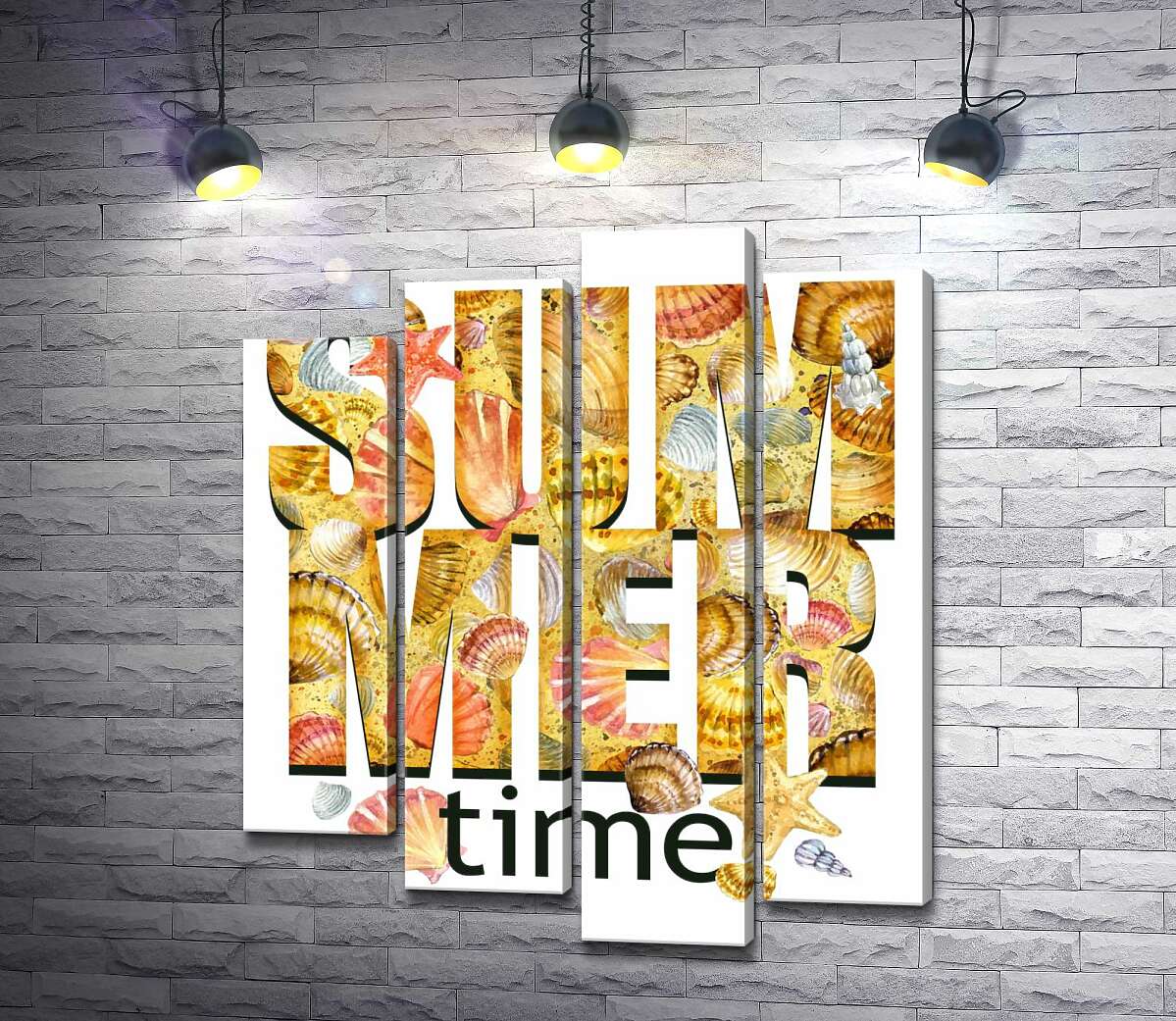 Модульная картина ArtPoster Надпись "summertime" усыпана морскими ракушками 100x119 см Модуль №21
Модульная картина ArtPoster Надпись "summertime" усыпана морскими ракушками 100x119 см Модуль №21