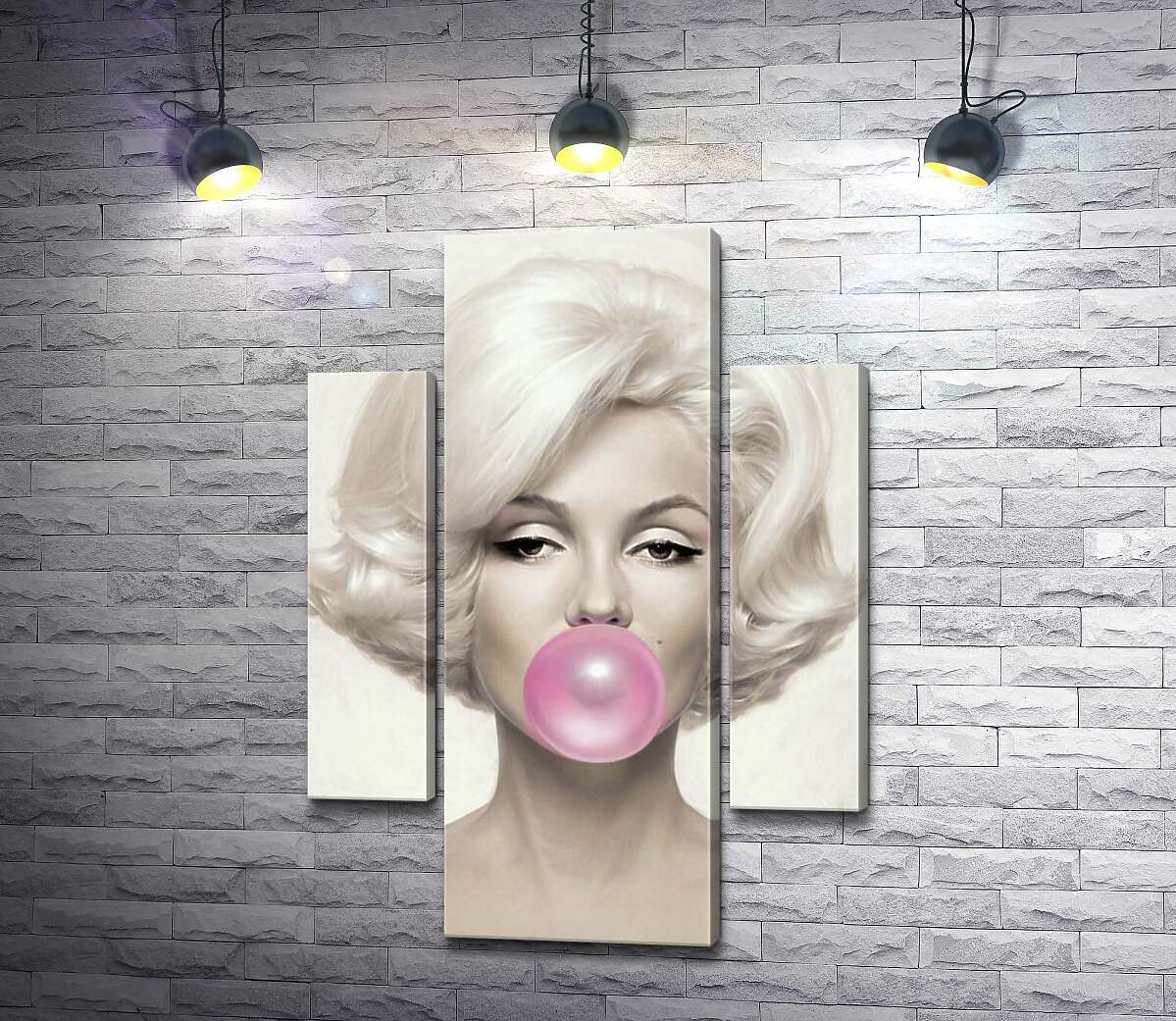 Модульная картина ArtPoster Мэрилин Монро (Marilyn Monroe) надувает розовую жвачку 80x115 см Модуль №7
Модульная картина ArtPoster Мэрилин Монро (Marilyn Monroe) надувает розовую жвачку 80x115 см Модуль №7