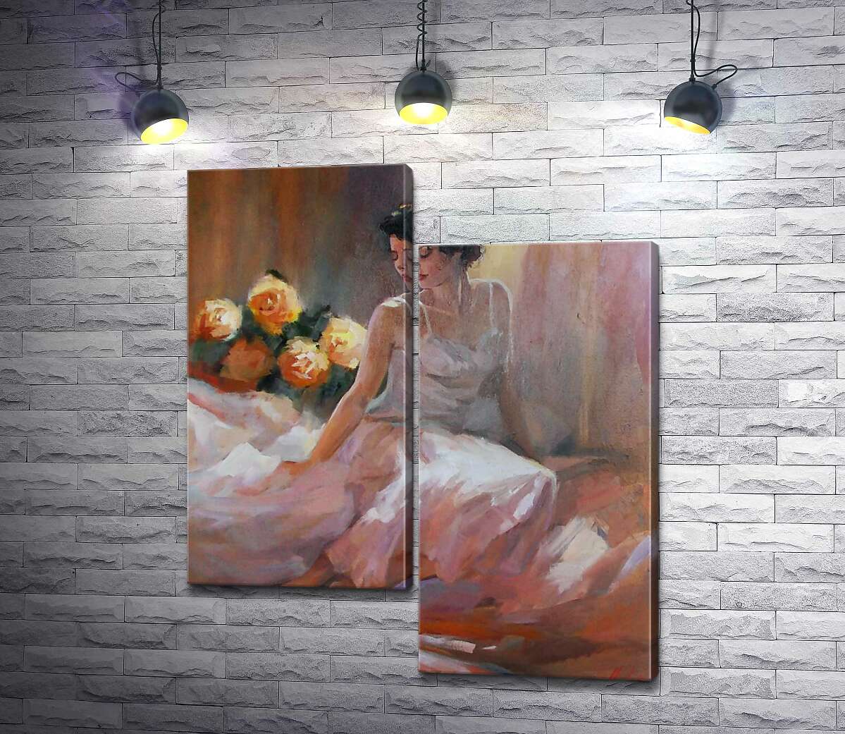 Модульная картина ArtPoster Нежный силуэт девушки в белом шелковом платье рядом с букетом роз 100x119 см Модуль №5
Модульная картина ArtPoster Нежный силуэт девушки в белом шелковом платье рядом с букетом роз 100x119 см Модуль №5