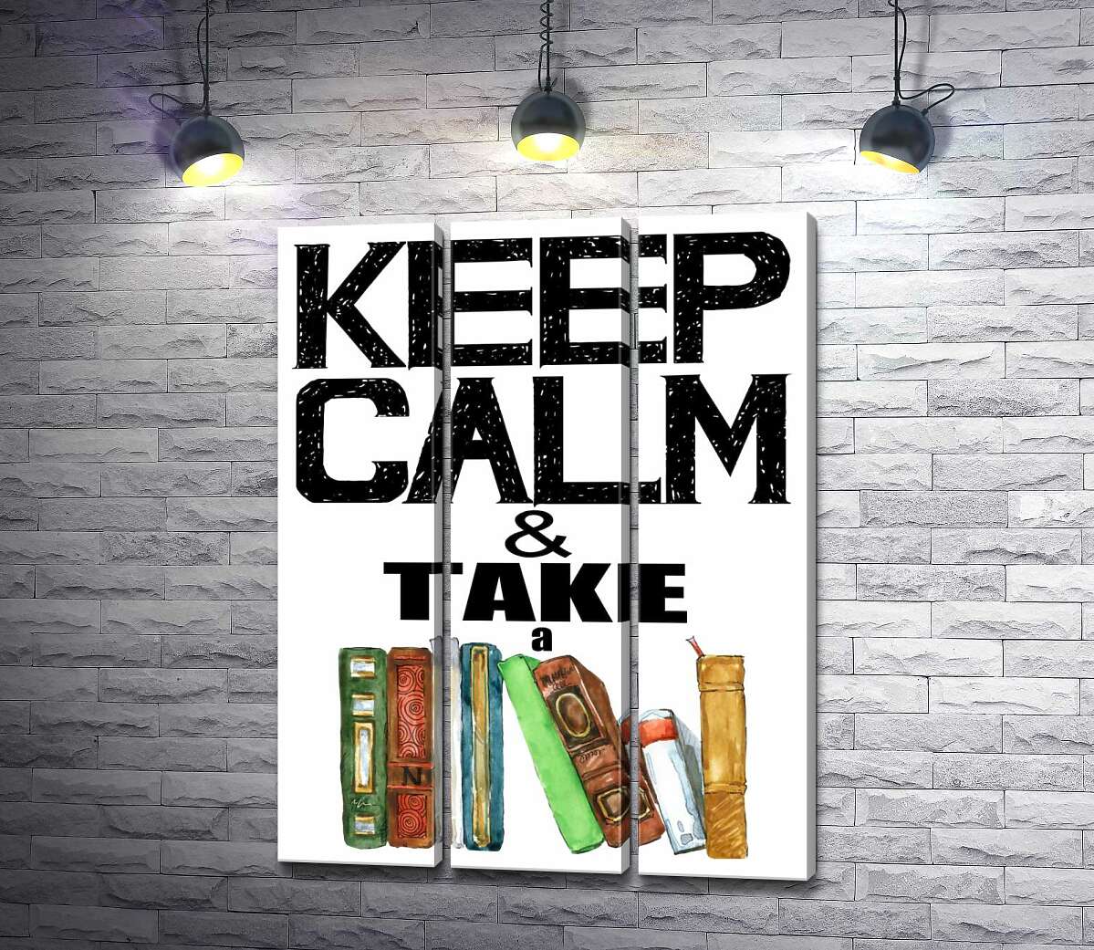 Модульная картина ArtPoster Надпись с книгами "keep calm and take a book" 102x136 см Модуль №11
Модульная картина ArtPoster Надпись с книгами "keep calm and take a book" 102x136 см Модуль №11