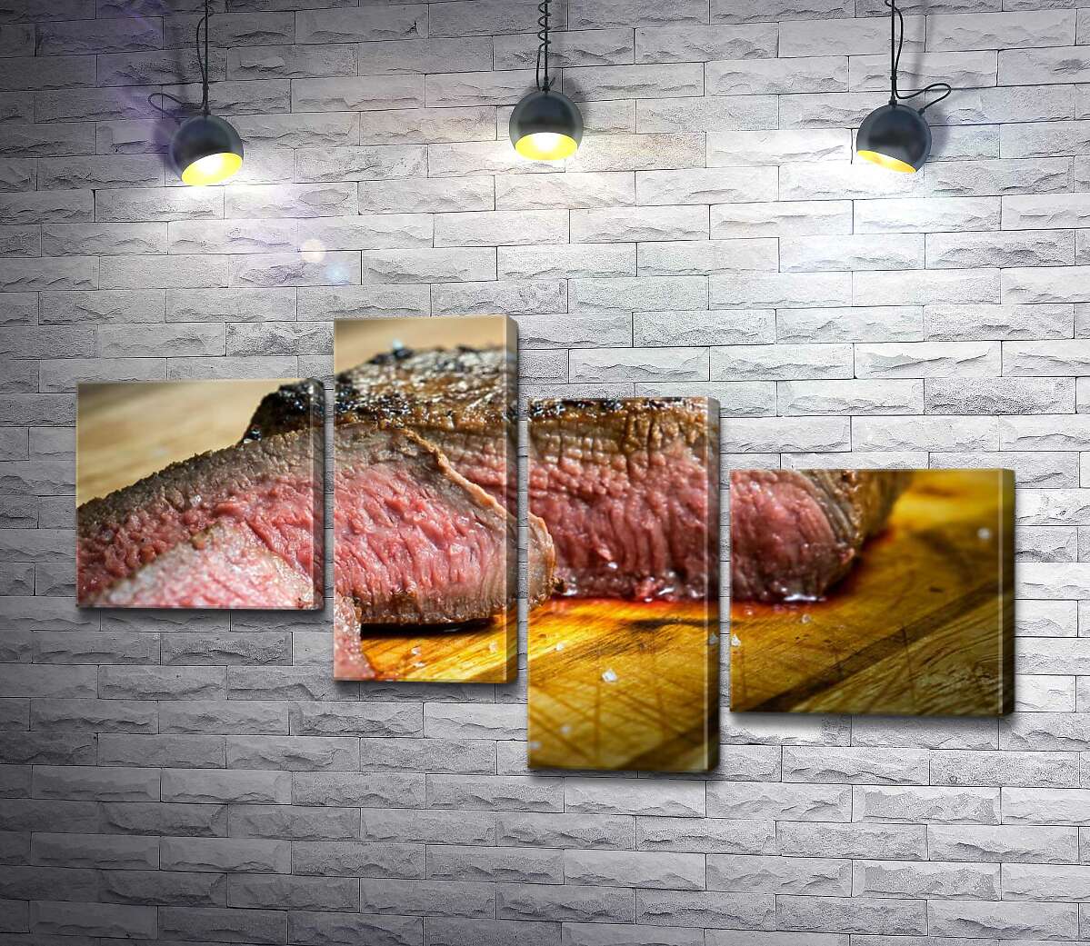 Модульная картина ArtPoster Нежные кусочки стейка, нарезанные на досточке 130x74 см Модуль №20
Модульная картина ArtPoster Нежные кусочки стейка, нарезанные на досточке 130x74 см Модуль №20