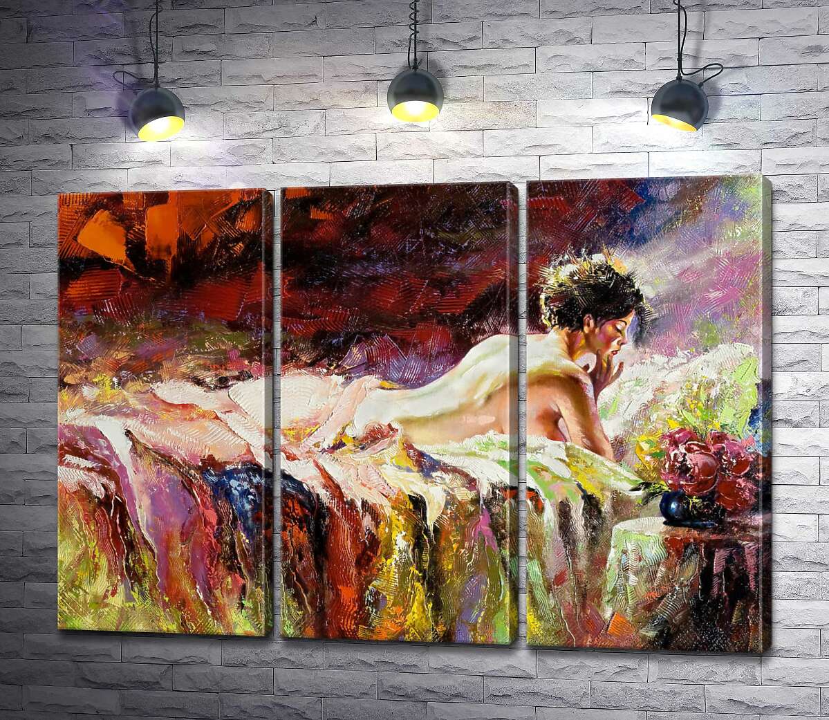 Модульная картина ArtPoster Обнаженный силуэт женщины, что лежит в постели 132x94 см Модуль №11
Модульная картина ArtPoster Обнаженный силуэт женщины, что лежит в постели 132x94 см Модуль №11