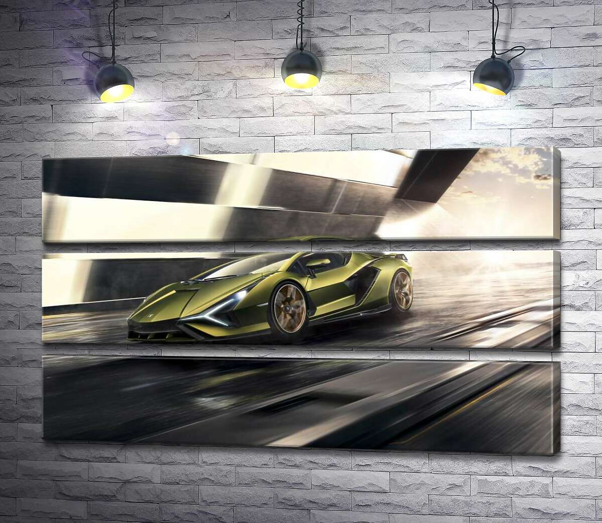 Модульная картина ArtPoster Молниеносная скорость супергибрида автомобиля Ламборгини (Lamborghini Sian) 130x75 см Модуль №13
Модульная картина ArtPoster Молниеносная скорость супергибрида автомобиля Ламборгини (Lamborghini Sian) 130x75 см Модуль №13