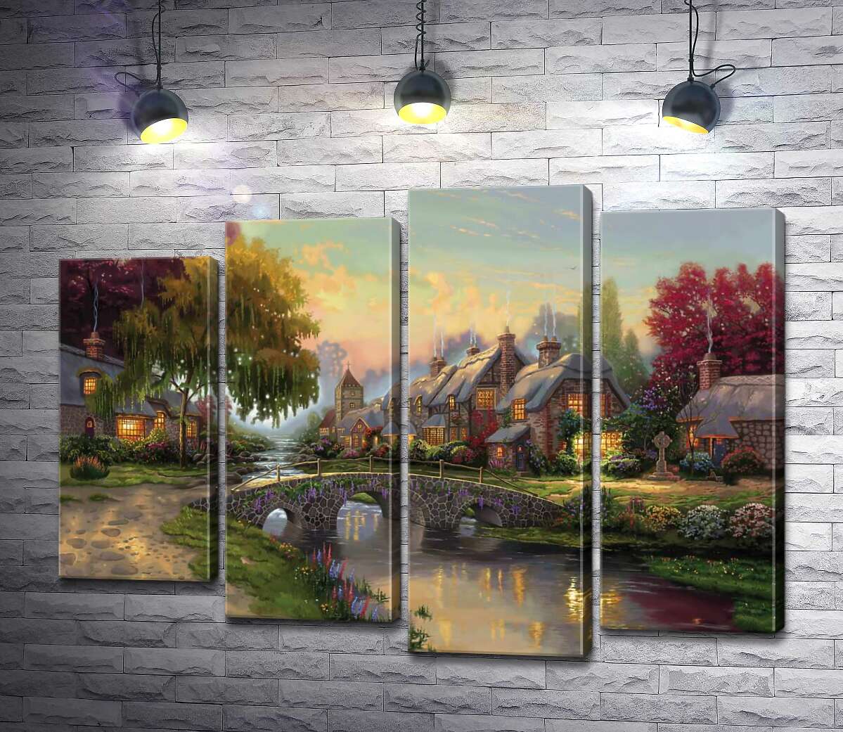Модульная картина ArtPoster Мост из брусчатки (Cobblestone Bridge) – Томас Кинкейд (Thomas Kinkade) 132x97 см Модуль №21
Модульная картина ArtPoster Мост из брусчатки (Cobblestone Bridge) – Томас Кинкейд (Thomas Kinkade) 132x97 см Модуль №21