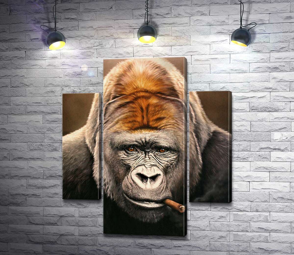 Модульная картина ArtPoster Портрет гориллы, курящей сигару 100x119 см Модуль №7
Модульная картина ArtPoster Портрет гориллы, курящей сигару 100x119 см Модуль №7